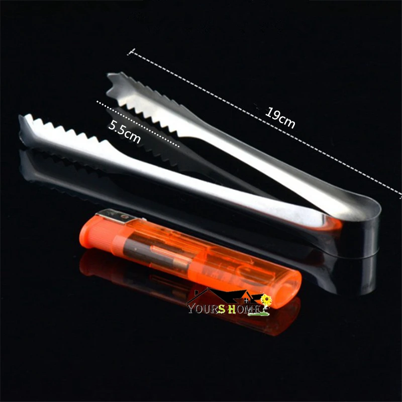 Ice щипцы для барбекю Нержавеющая сталь клип хлеб Еда льда Зажим Щипцы Бар Кухня