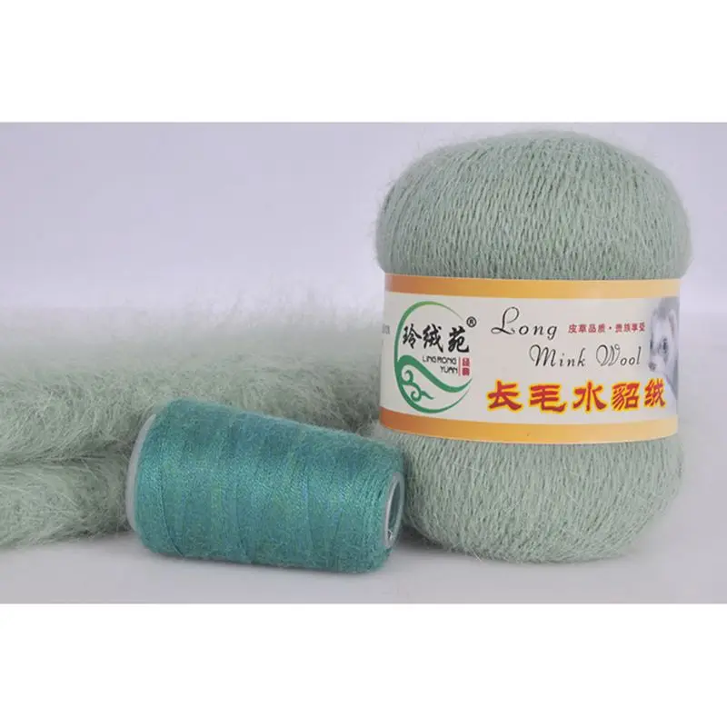 Мягкая норковая шерсть Роскошная ручная вязка длинная кашемировая вязаная пряжа