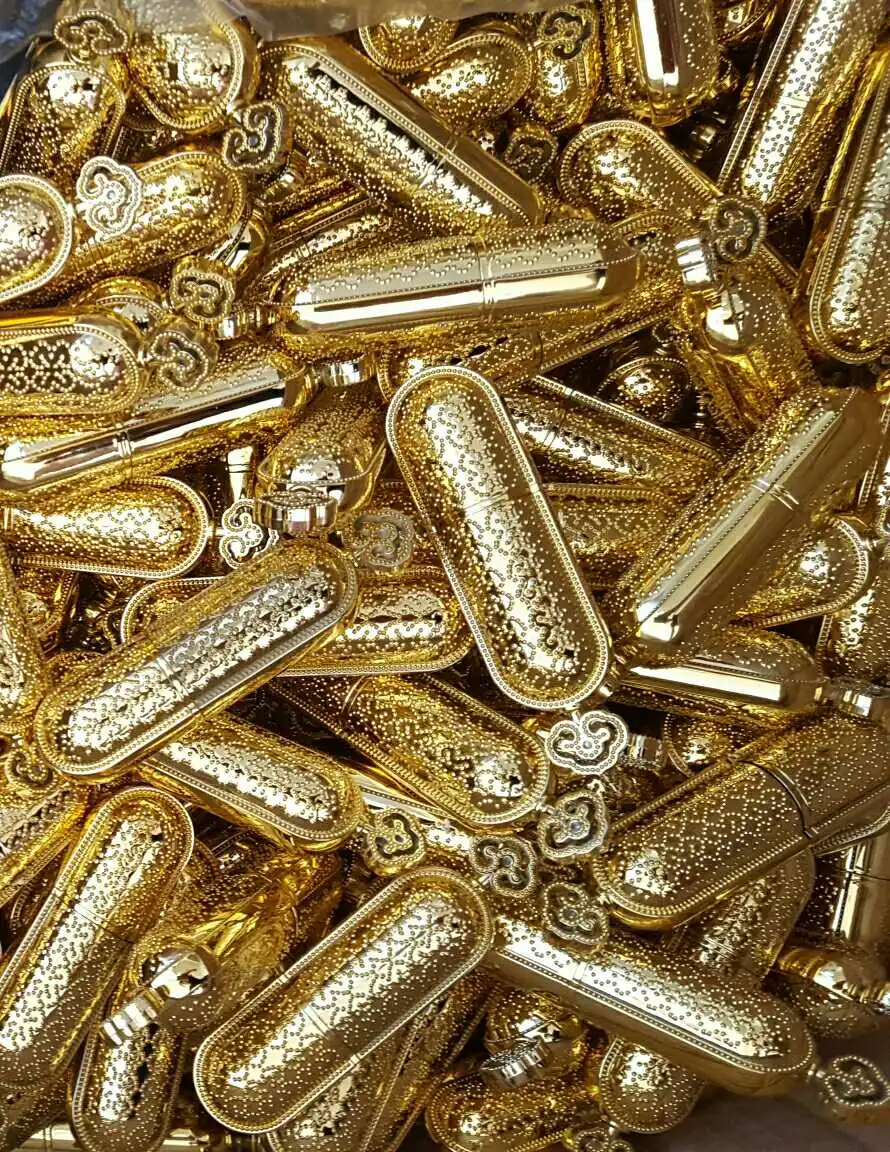 50 шт. пустой золотой алюминиевая трубка для губной помады черный алюминиевый