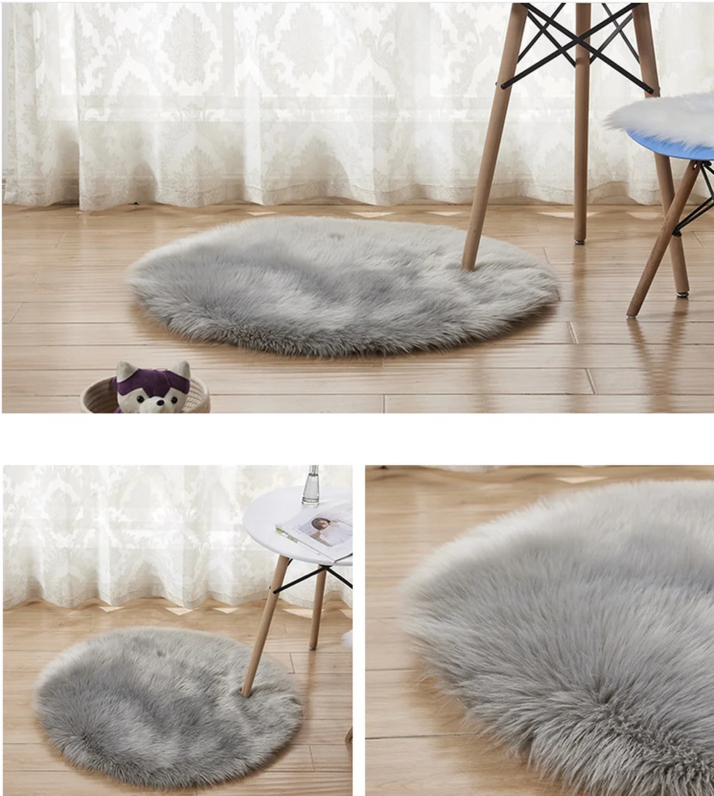 Enipate мягкий искусственный шерстяной плюшевый ковер круглый стол подушка диван