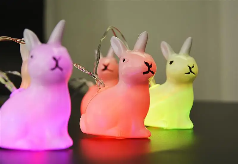 FunPa 5.41Ft кролик Shaped 10 LED String Ester Lights на батарейках декоративные светильники с чистым