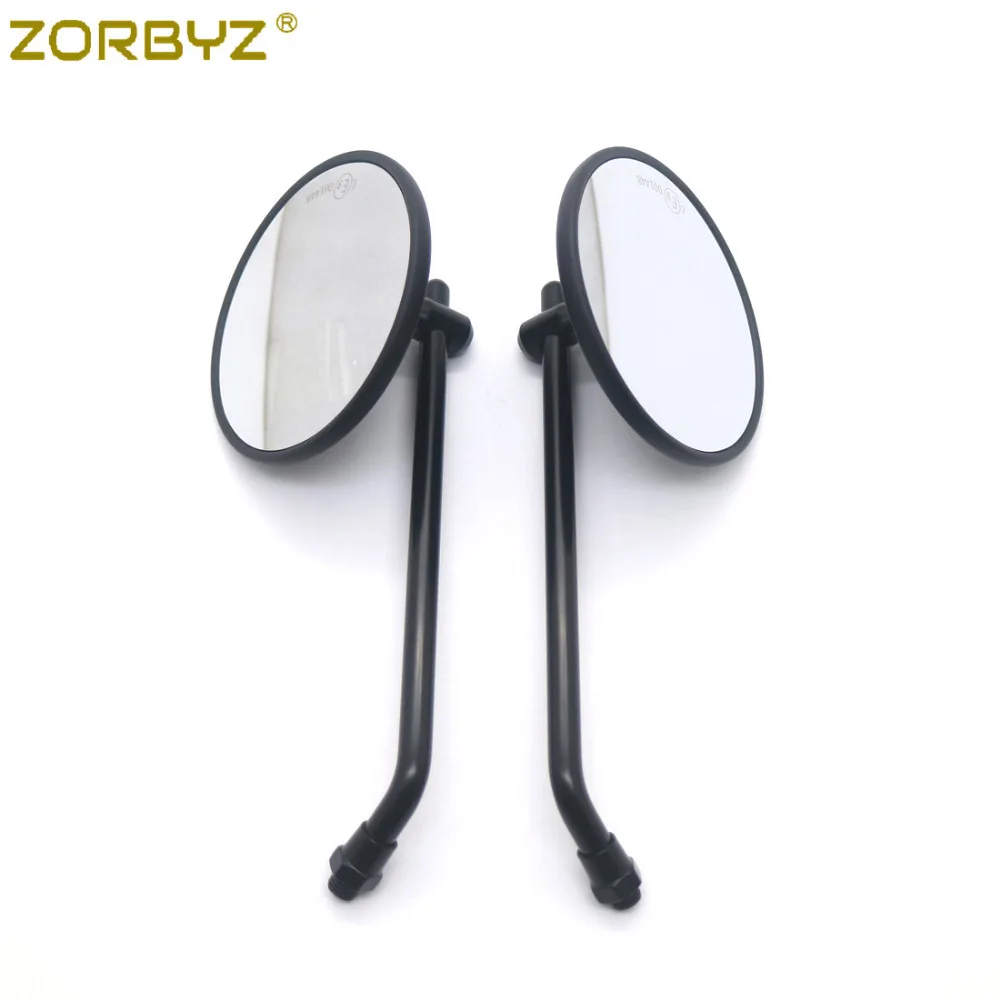 ZORBYZ мотоцикл 10 мм черный Ретро Круглый обзор боковое зеркало для Honda Kawasaki Suzuki