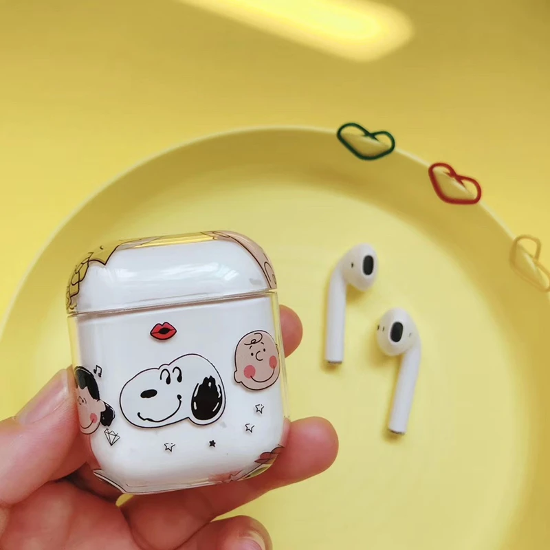 Для AirPods Pro мультфильм Charlie Peanuts собака Bluetooth гарнитура наушники Прозрачный жесткий чехол для AirPods 1 2 3 Крышка для наушников
