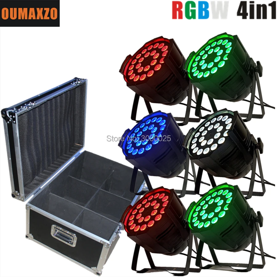 

6pcs/lot dj light 24x12w par light rgbw 4in1 par for dj table pub club concert studio 24x12w led par cans/10w par led /4in1 rgbw
