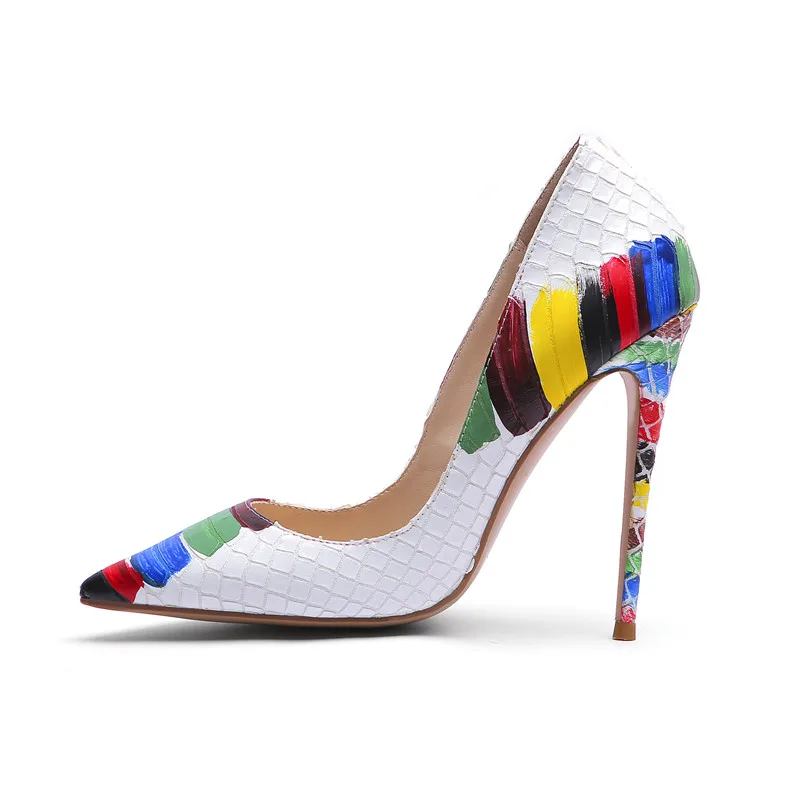 Женские туфли лодочки с острым носком на очень высоком каблуке|Женские туфли| |