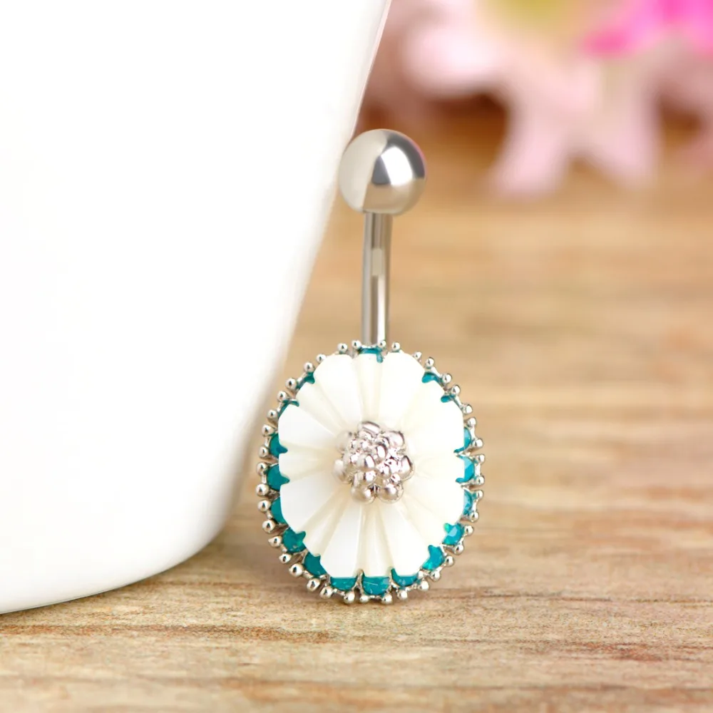 Серьги гвоздики Funmor в виде ракушек цветов пирсинг серьги из медицинской