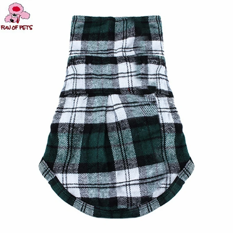 2017 новая модная Милая клетчатая футболка в клетку куртка для собак Одежда щенков