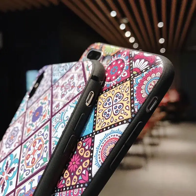 Чехол LACK Colorful Palace Flower для телефона iphone 11 11Pro Max XS X XR 6 6S 7 8 Plus ретро чехлы с