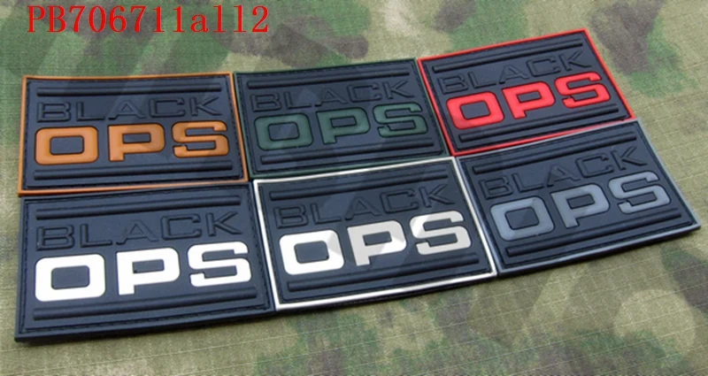 3D ПВХ патч черный ОПС военный тактический боевой дух