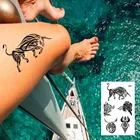 Новинка, 24 модели, временная татуировка на руку, ногу, наклейка для боди-арта, бык, Нгау, Тау, рога, поддельные, крутые, мужские, черные, разные стили татуировки, 1 шт.