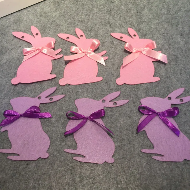 Garland Children Favors Pink Purple Rabbits Cloth Banner Happy Birthday Party Home Decorations Cute Easter Bunny | Дом и сад