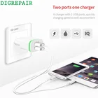 зарядное устройство ЕС Plug 2 порты светодио дный светодиодный свет USB зарядное устройство В 5 в 2A стены адаптер мобильного телефона Micro данных зарядки для iPhone для samsung quick charge