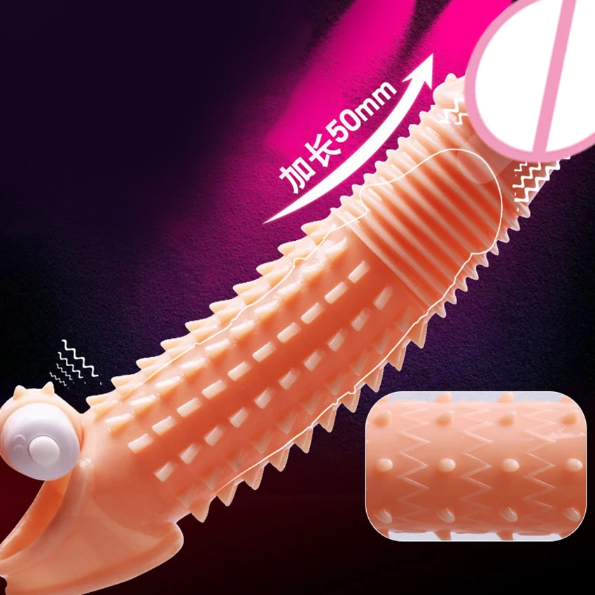 Многоразовые презервативы удлинитель для пениса вибратор секс игрушки мужчин