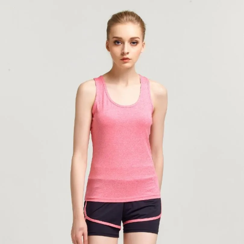 

DICHSKI Sexy Yoga Vest Sleeveless Candy Colors Quick Drying Running Women Gym Sport Vest Female Yoga Shirts Fitness Tank Tops
