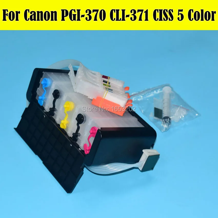 5 цветов/комплект система СНПЧ PGI370 CLI371 подачи чернил для Canon MG5730 370 371 зеркальные с