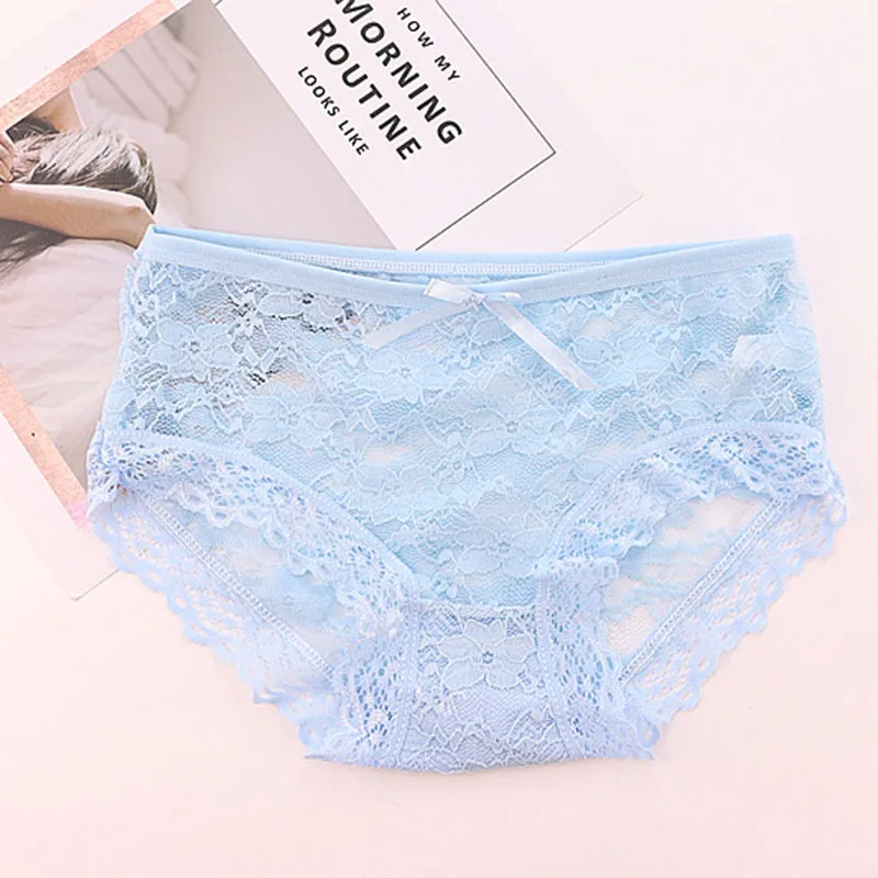 Женские кружевные трусики удобное нижнее белье для девушек дышащие прозрачные