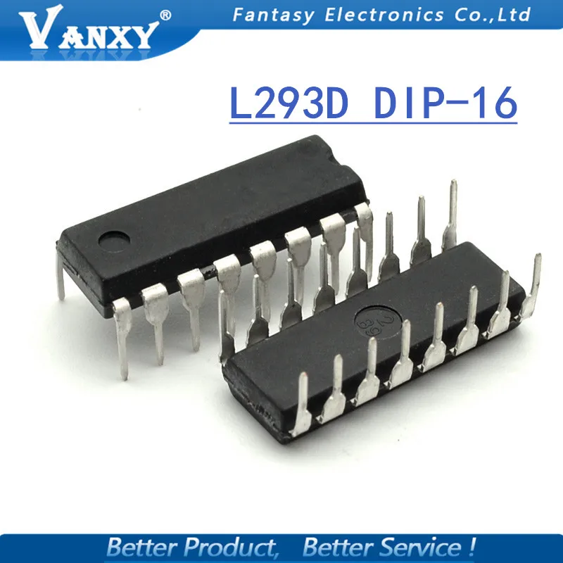 Новый и оригинальный IC 50 шт. L293D DIP16 L293 DIP 293D DIP-16 | Электронные компоненты