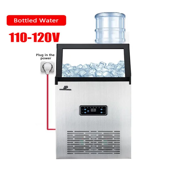 Bottled type 110v 110 В/220 В 60 кг/24 ч льда SK-60FF коммерческий кубик льда делая машину для бара, кофейни, молочного чая комнаты льда производитель кубиков - Цвет: Bottled type 110v