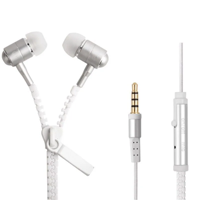 New Hot 6 Color Glow In-Ear Luminous Light Metal Zipper Earphone In The Dark Headset for Iphone Samsung Auriculares | Электроника