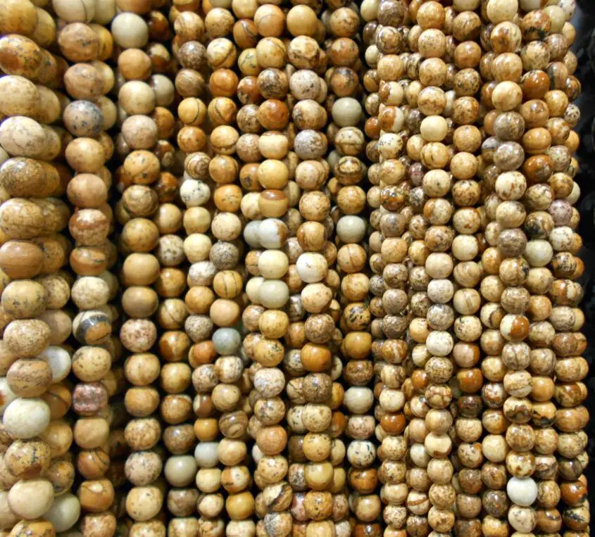 Бесплатная доставка 6 мм 8 10 матовые бусины из натурального камня коричневые в