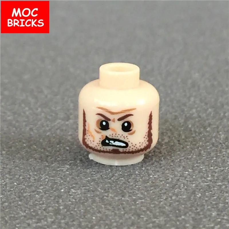 10 шт./лот кубики Moc Мужская и женская фигура голова лицо выражение DIY мини куклы строительные блоки кирпичи игрушки для детей Подарки - Цвет: 8037