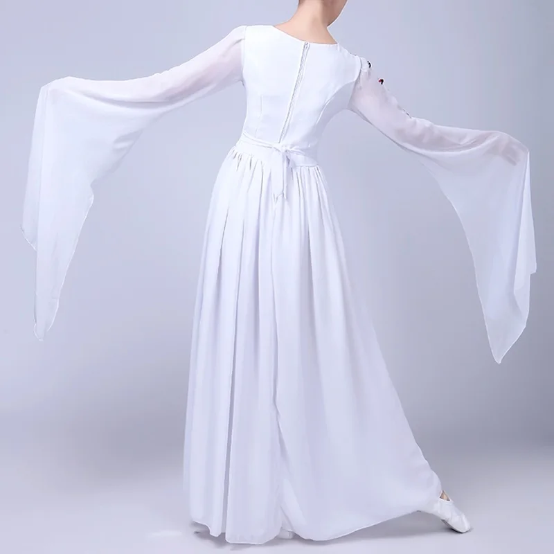Chinese folk dance costumes classical fan stage wear national clothes ancient of China costume DD1946 | Тематическая одежда и
