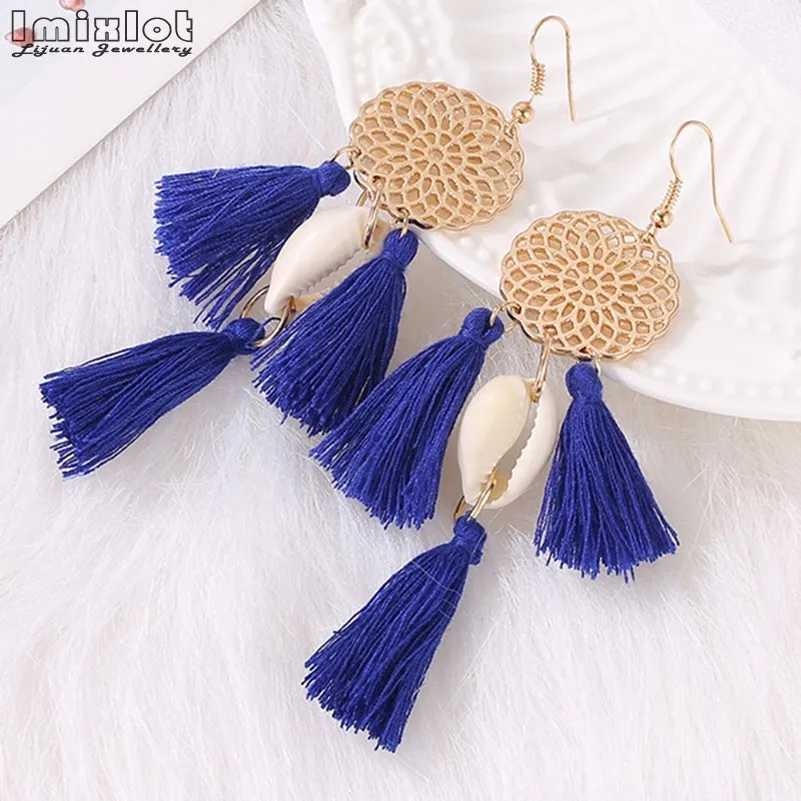 Богемные вязаные Серьги-Подвески ручной работы в виде Ловца снов для женщин