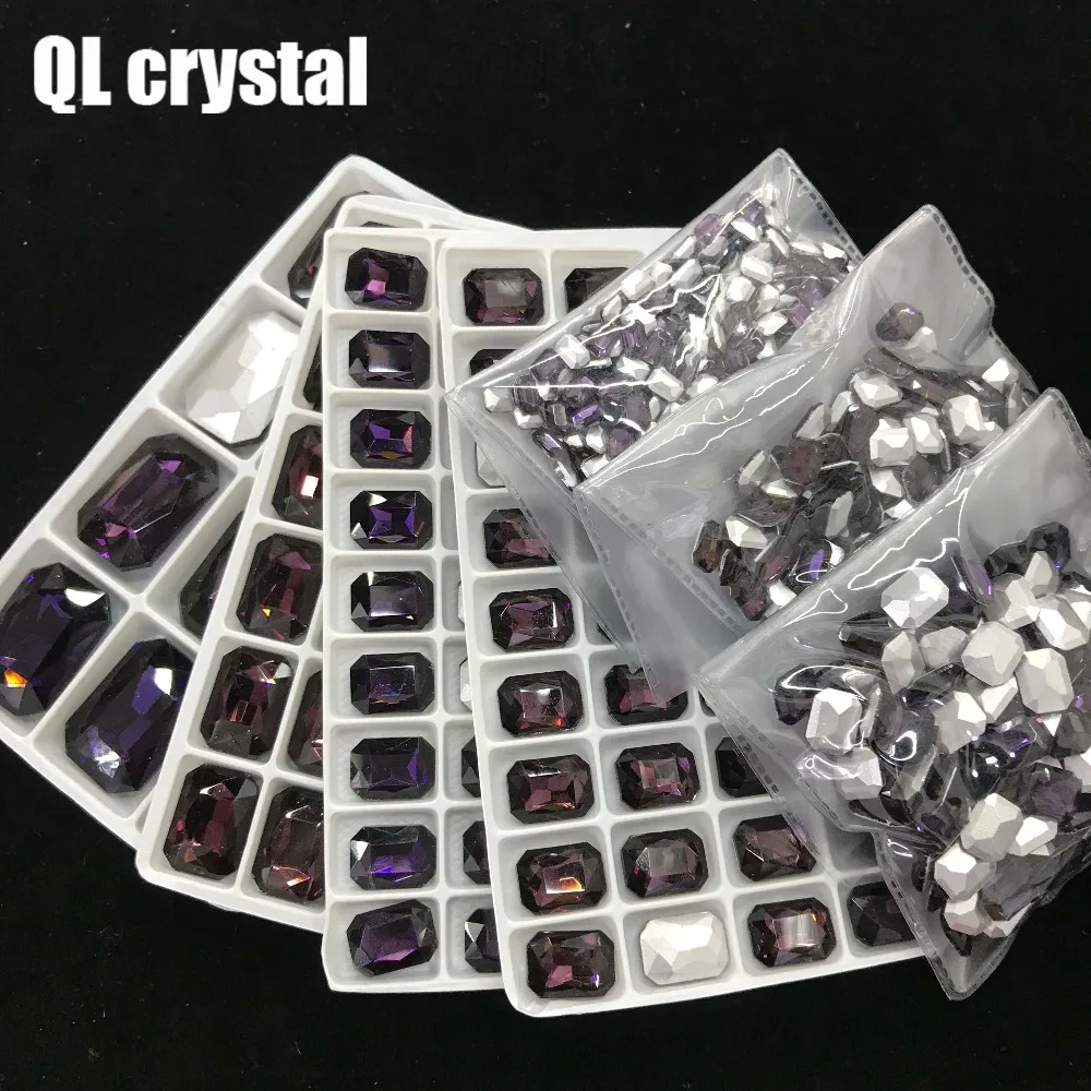QL кристалл все размеры восьмиугольник Pointback горный хрусталь Высокое качество для