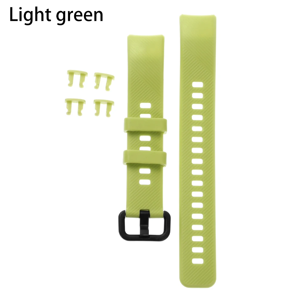 light green Модные Классические силиконовые часы, браслет, ремешок, спортивные Смарт-часы, ремешок, фитнес-трекер для huawei Honor Band 4 - Цвет: light green