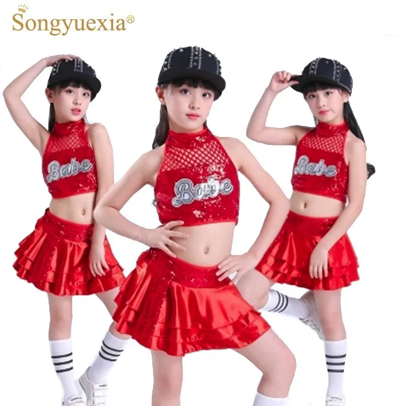 Новинка джазовое платье SONGYUEXIA в стиле хип хоп для девочек и мальчиков костюм