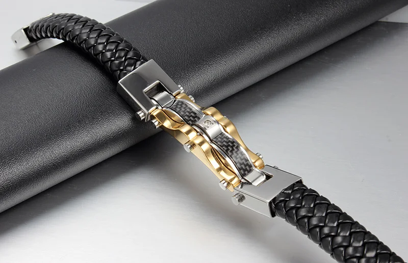 Мужской браслет из натуральной кожи золотистого цвета|bracelets for|charm braceletmen bracelet |