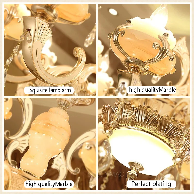 Светодиодные люстры из искусственного нефрита осветительные приборы с 6 лампами