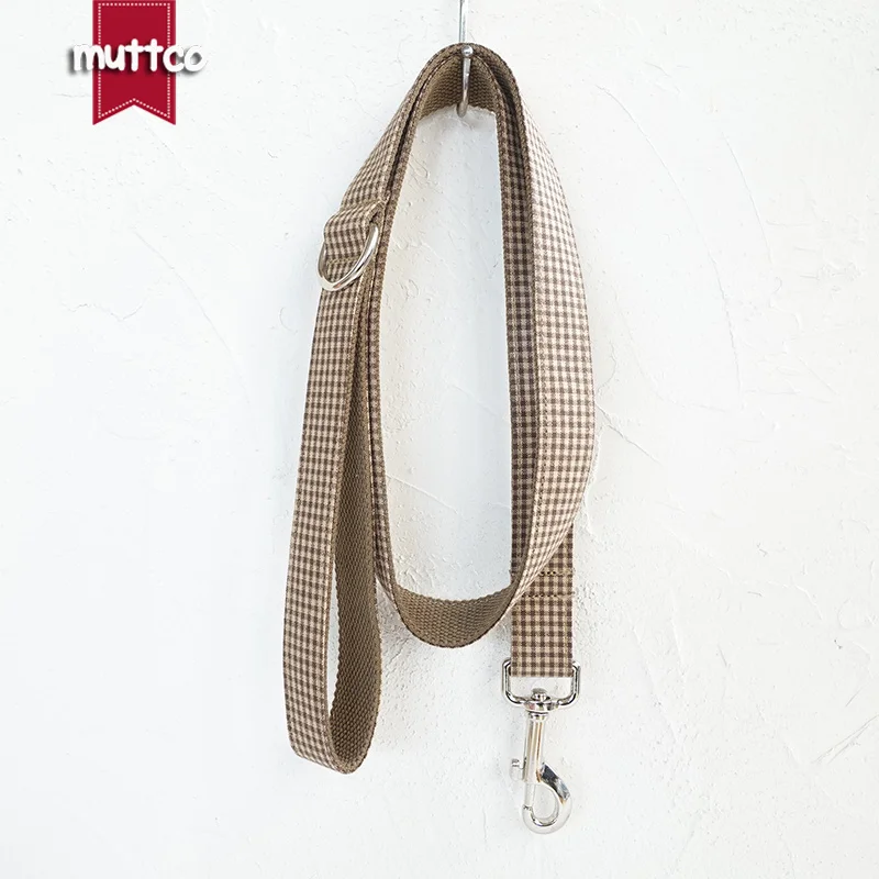10 шт./лот MUTTCO двойная ткань персонализированный ошейник для собак кофейная
