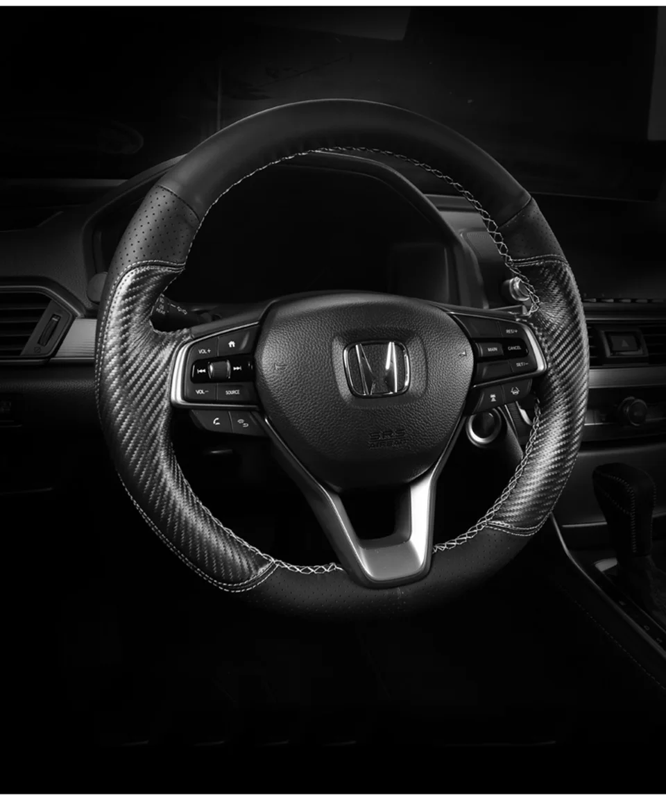 Автомобиль верный из натуральной кожи чехол рулевого колеса автомобиля для honda civic 2006-2011accord 8 7 crv fit руль автомобиля аксессуары