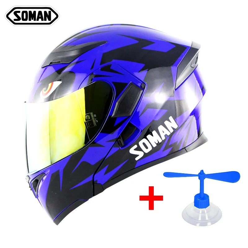 Soman Полнолицевой шлем с декором мотоциклетного шлема Bamboo Raft Street rbike Casco Capacete de Moto DOT
