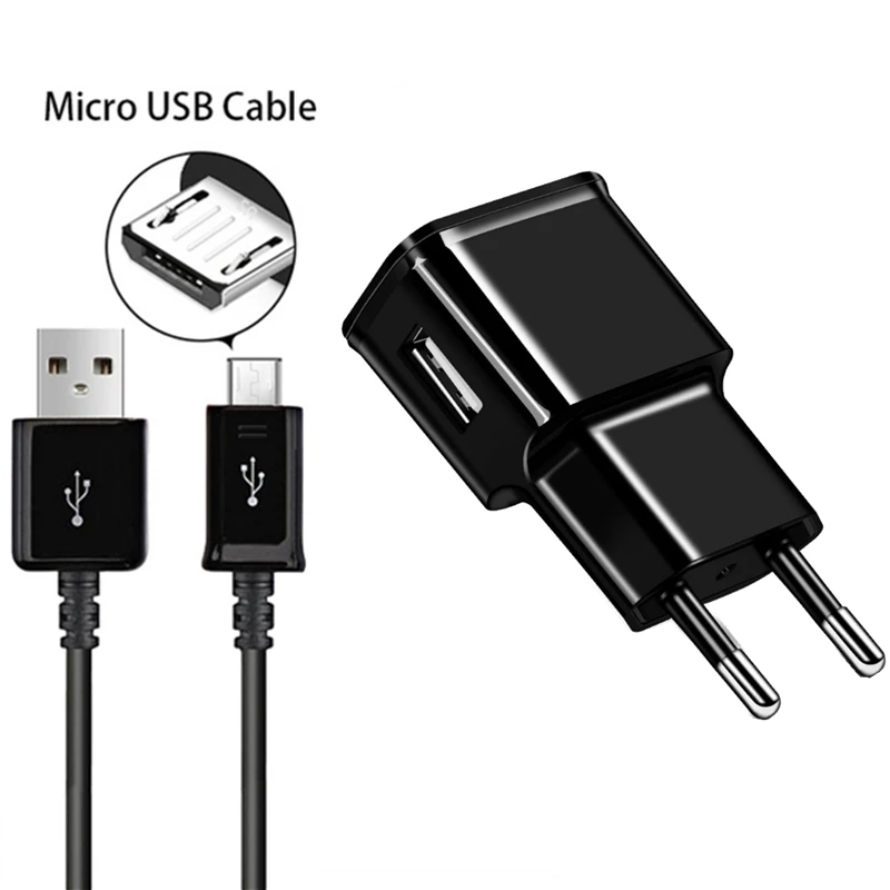 Charger and Cable Для samsung Galaxy S3 S4 S6 S7 Edge Note 4 5 J2 J3 J5 J7 настенное зарядное устройство адаптер для путешествий EU 1 м usb кабель для зарядки Redmi 7A - Тип штекера: Charger and Cable