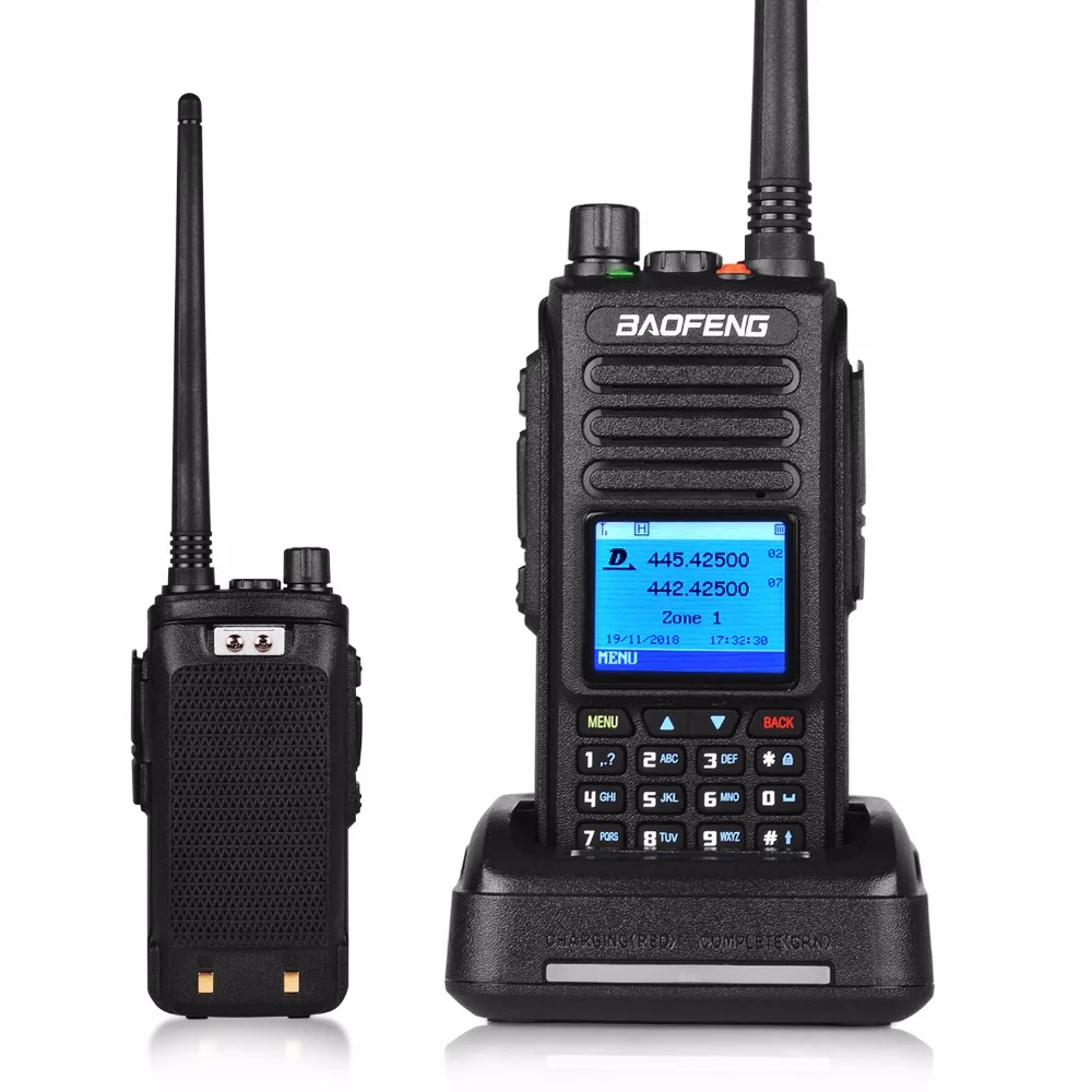 

Портативная рация baofeng dmr DM-1702 GPS с голосовой записью vhf uhf двухсторонняя радиосвязь 136-174 и 400-470 МГц