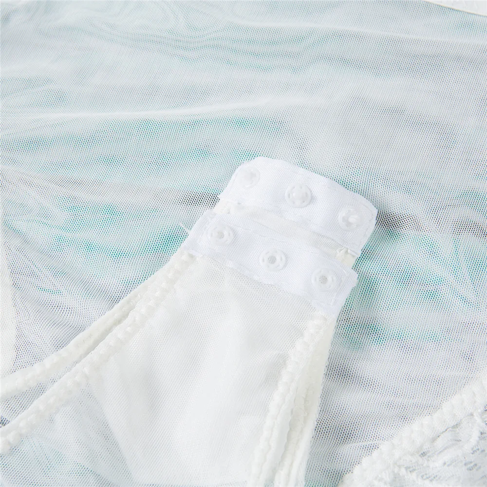 Пикантные Для женщин Кружевное боди белье Babydoll облегающий костюм Sheer открытым