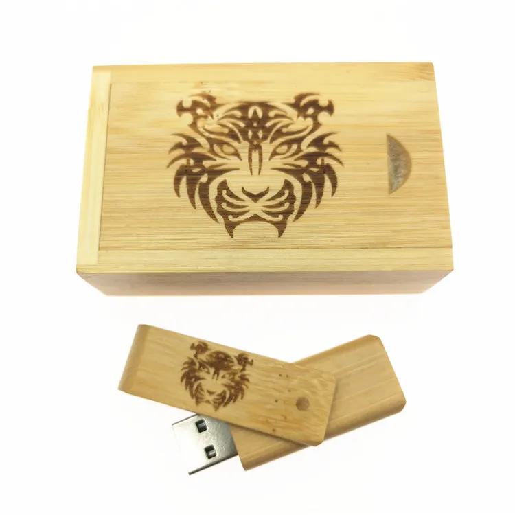 Один шт Бесплатный Логотип Деревянный usb + коробка флэш накопитель 4 ГБ 8 16 32 64