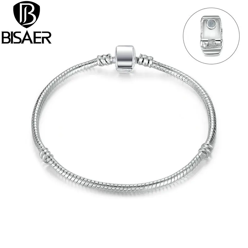 BISAER высокое качество оптовая продажа серебряный цвет базовая змеиная цепочка