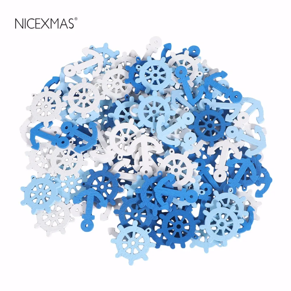 100 шт. деревянные подвески в виде якоря и шлема|decorative buttons|decorative decorativedecor diy |