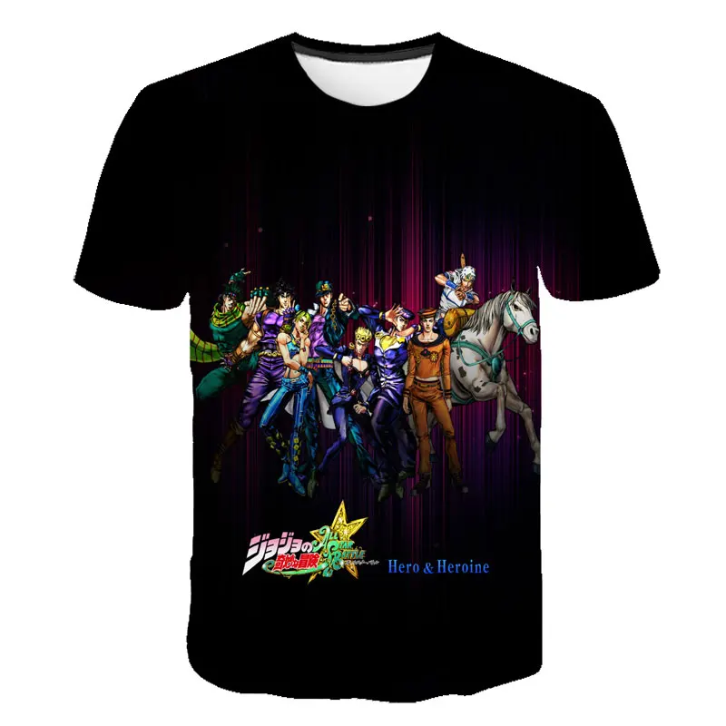 Новинка футболка с 3D-принтом Необычные приключения Джоджо футболки аниме модная