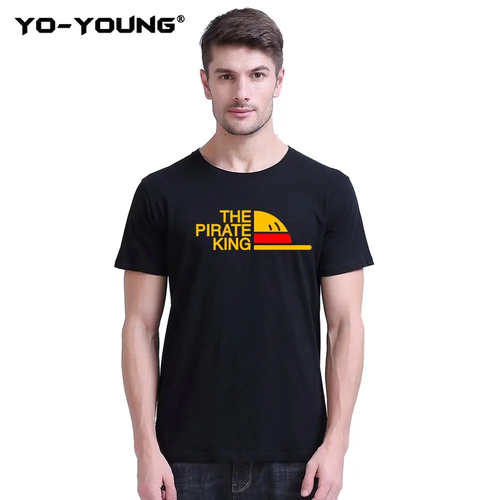 Yo Young Men футболки Аниме One Piece The Pirate King Monkey D Luffy принт 100% хлопок повседневный летний