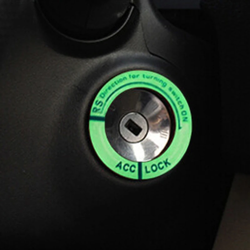 

Car Glow Key Ring Hole Sticker Lumunous Ignition Switch Cover Motorcycle Decal