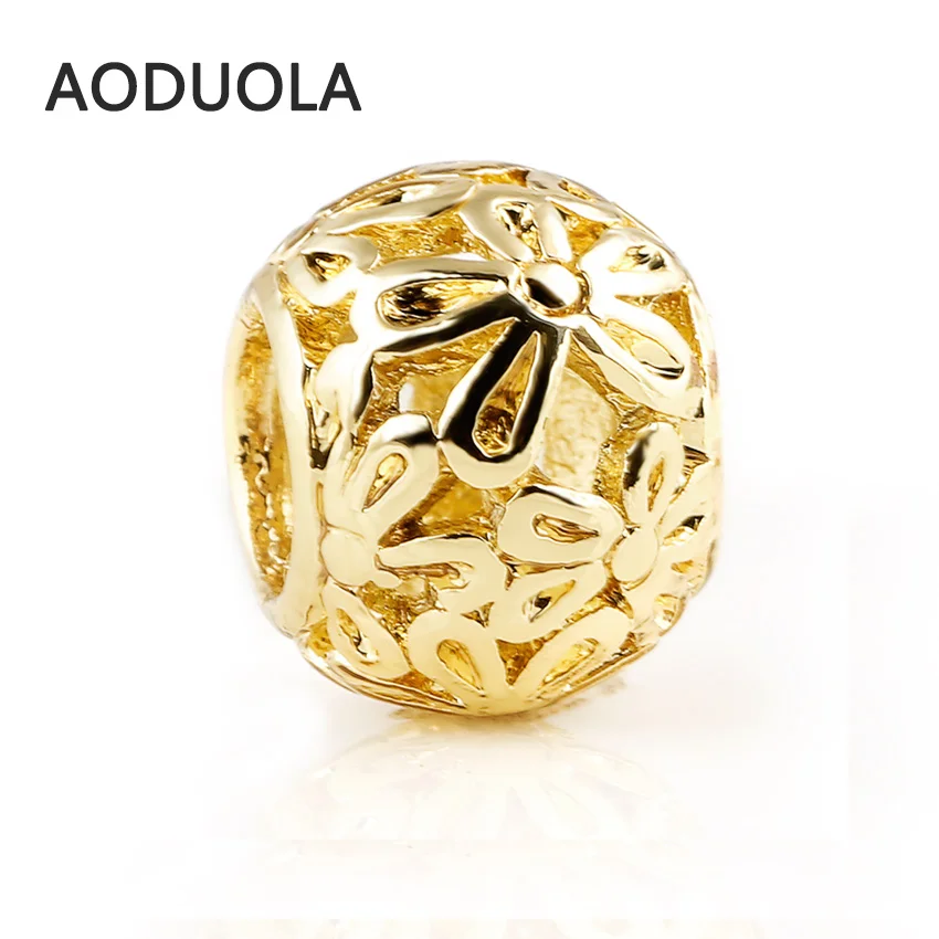 10 шт./партия металлические бусины в форме цветка|metal bead spacers|bead spacersfor pandora |