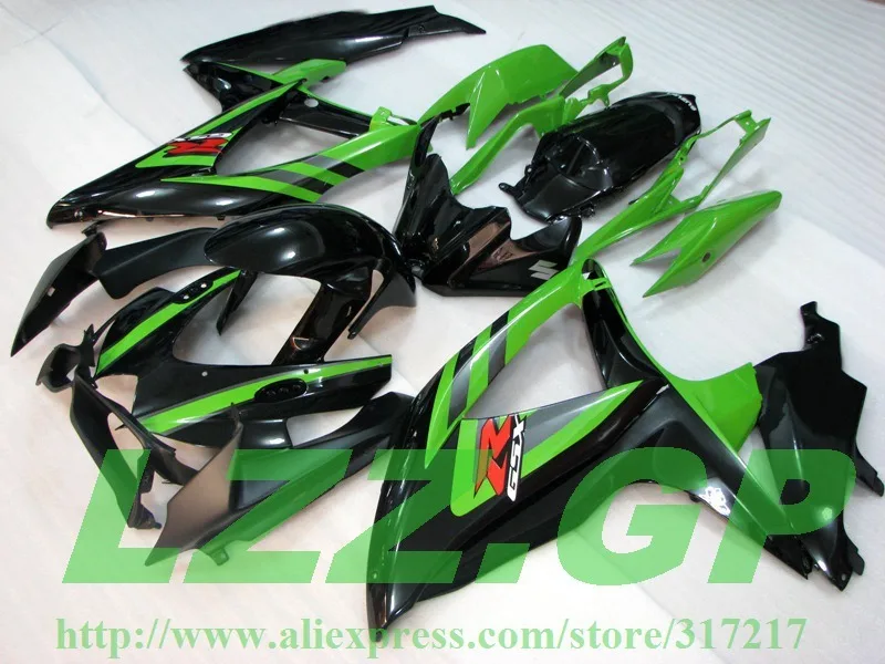 Инъекции для зеленый черный G3325 SUZUKI 08 10 GSXR750 2008 2009 2010 GSXR 600 750 GSXR600 K8 09