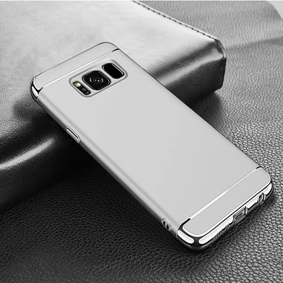 Роскошный чехол для телефона для samsung Galaxy S8 S9 плюс S6 S7 Edge Note 8 9 жесткая задняя крышка из ПК чехол для samsung J4 J6 плюс J8 чехол - Цвет: Sliver