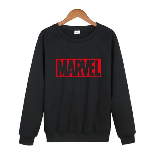 Новинка, толстовка с буквенным принтом Marvel, мужская толстовка с капюшоном, модная одноцветная толстовка с капюшоном, Мужской пуловер, мужские спортивные костюмы, мужские пальто - Цвет: 70black