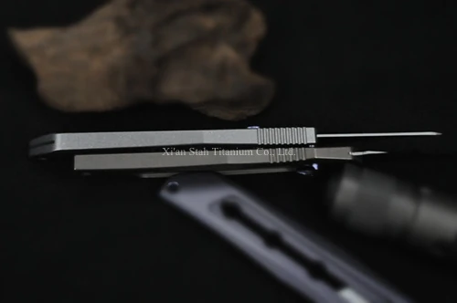 Titanium TC4 EDC мм скользящий инструментальный нож Длинный 110 резак цельный 10 толстый