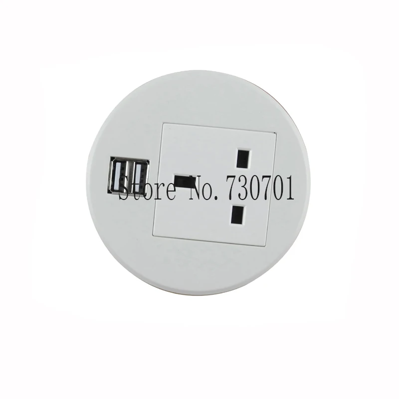 Новинка 2019 круглая настольная розетка с универсальным питанием и USB зарядным